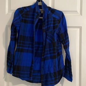 Blue plaid button down